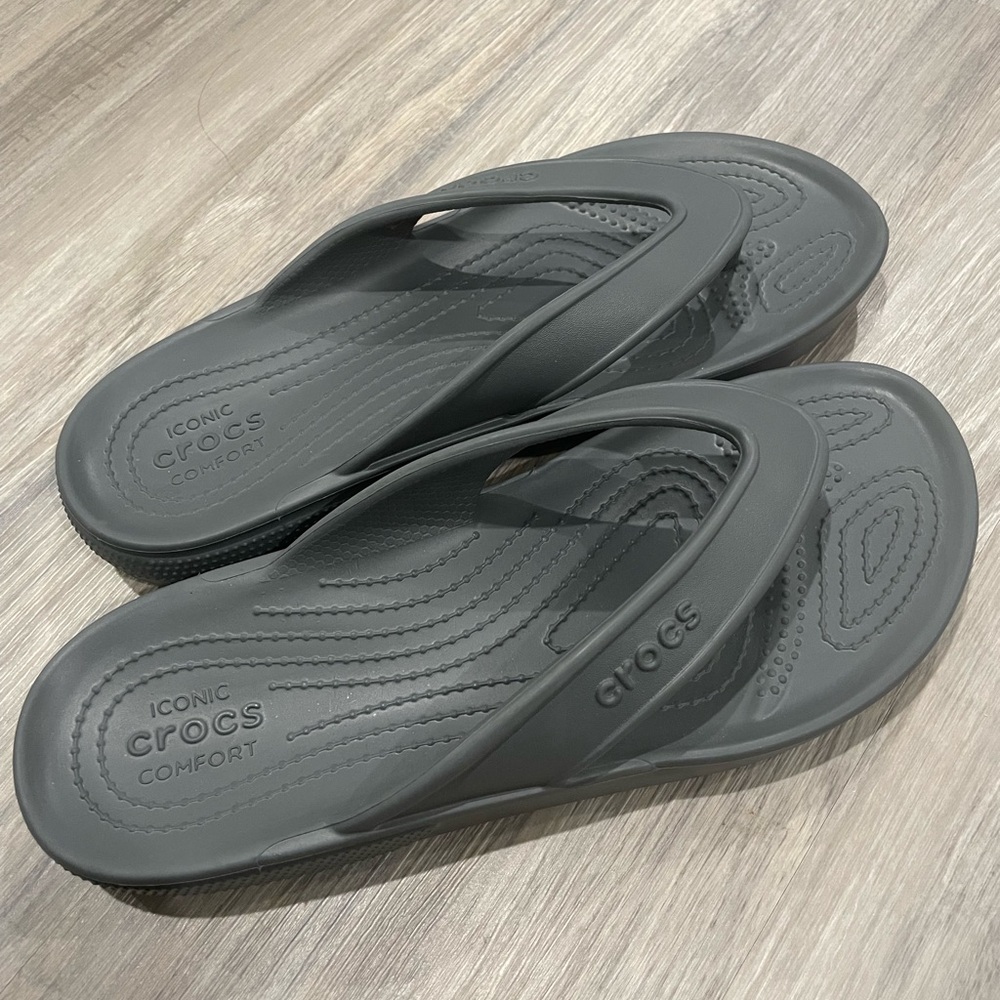 Iconic Gray Crocs Sandals